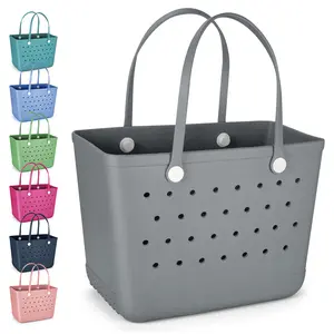 Beach Bag, Rubber X Large Tote Bag for Waterproof, Washable and Durable Open Handbag for Boat Pool Sports Gym