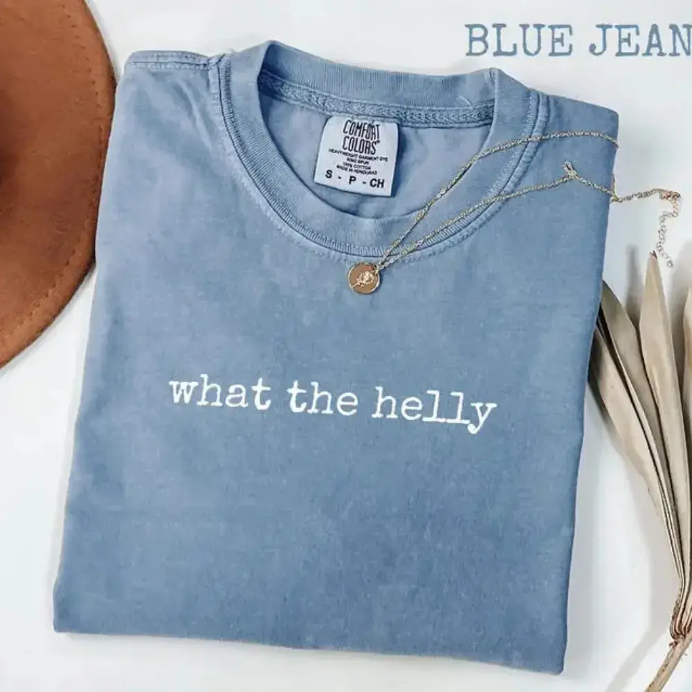 Comfort Colors What the Helly T-Shirt, Funny Viral Graphic Tee, Sarcastic Mood Tee, Trendy Tiktok Shirt, Gift for Him or Her, Funny Gift Soft - All In Print