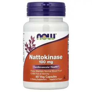 NOW Foods Nattokinase, 100 mg, 60 Veg Capsules