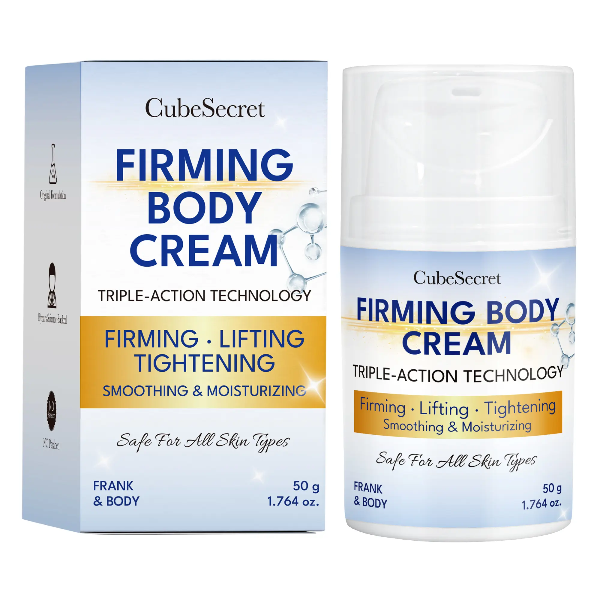 【CubeSecret】Body Firming Cream 50g Triple benefits: highly moisturizing, firming, and improving skin elasticity. Suitable for very dry skin. skin brightening cream, cream for face, body, neck. korean cream.