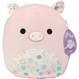 Squishmallows Original 10-Inch Peter The Pig - Official Jazwares Plush - Collectible Soft & Squishy Pig Stuffed Animal Toy - Add to Your Squad - Gift for Kids, Girls & Boy