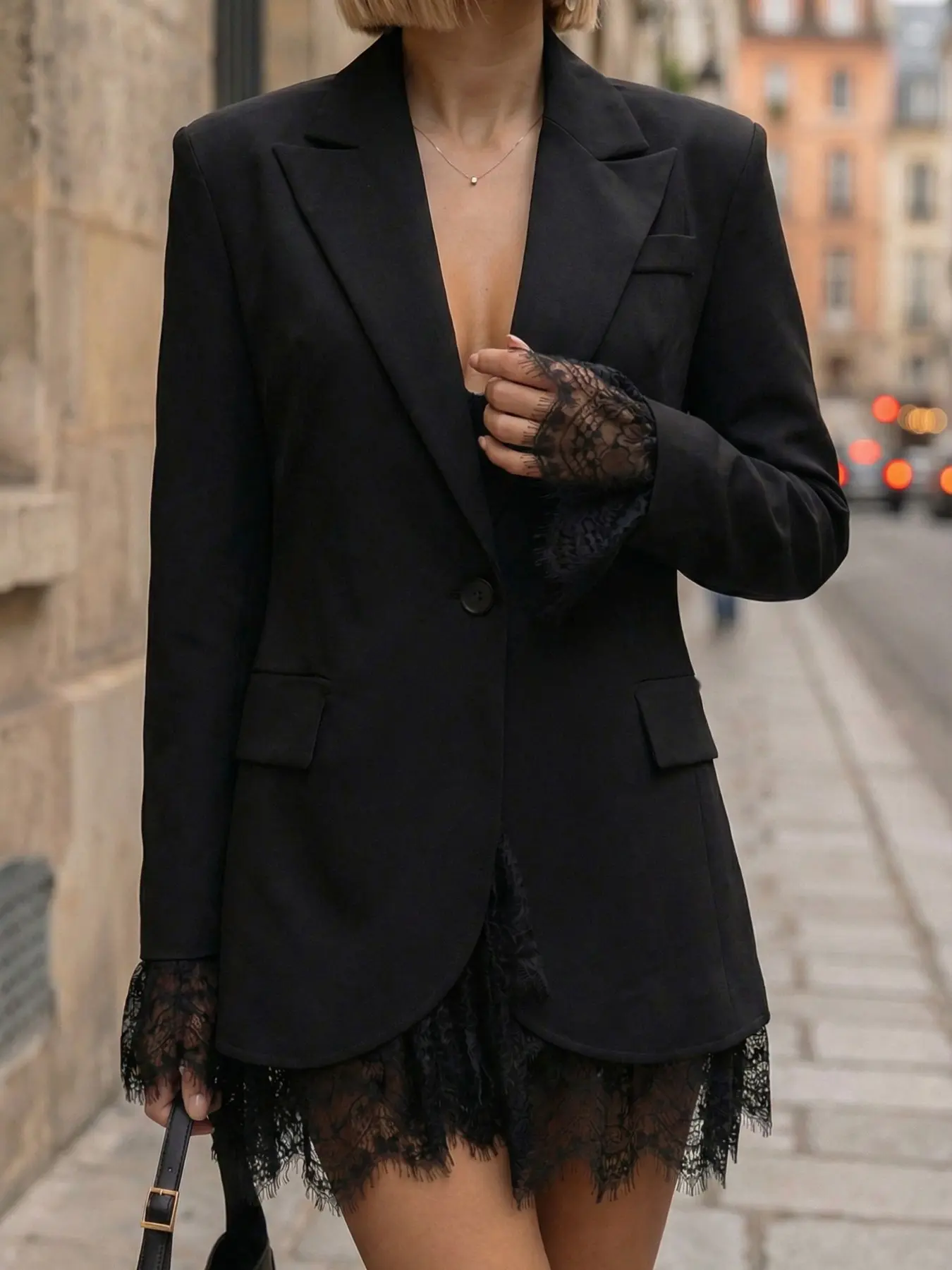 New Cross-Border Women's Fitted Long Sleeves Blazer Jacket Single Piece Top, Stylish Elegant Ladies' Outerwear, Perfect for Casual and Formal Occasions