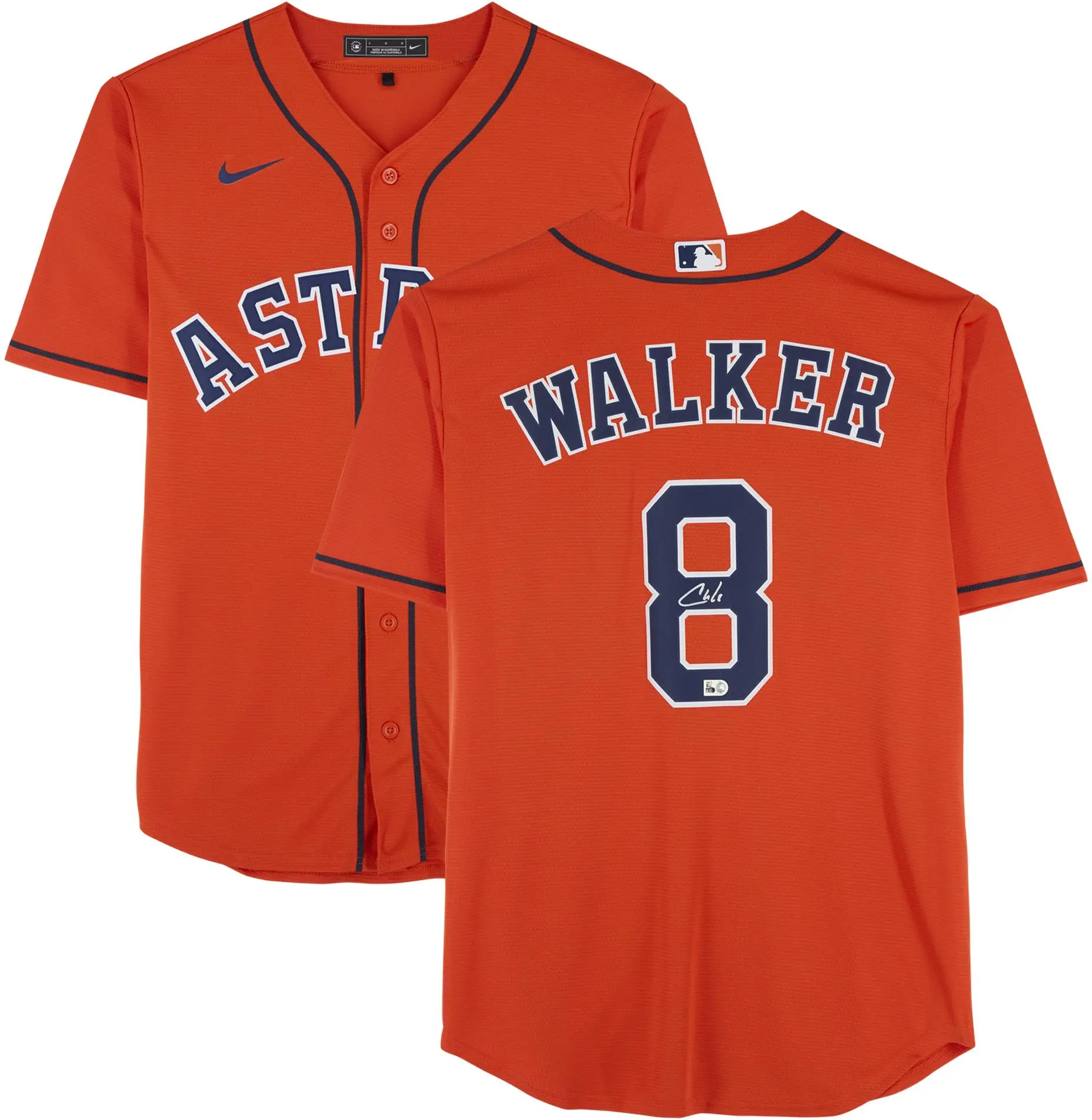 Christian Walker Houston Astros Autographed Orange Nike Replica Jersey - Fanatics Authentic Certified