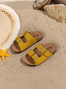 Summer Kids Cork Sandals, Adjustable Buckle Non-Slip Flip Flops, Unisex Beach Shoes, Multiple Colors, Slip-On, Comfortable Daily Wear