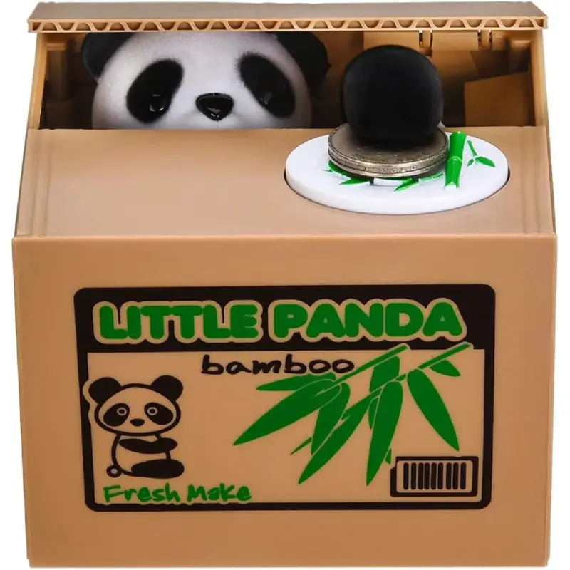 AstralTide.US Panda Stealing Money Bank Automatic Piggy Bank for Kids English Speaking Money Saving Coin Bank Creative Gift Fun Toys for Boys Girls Gag Toys