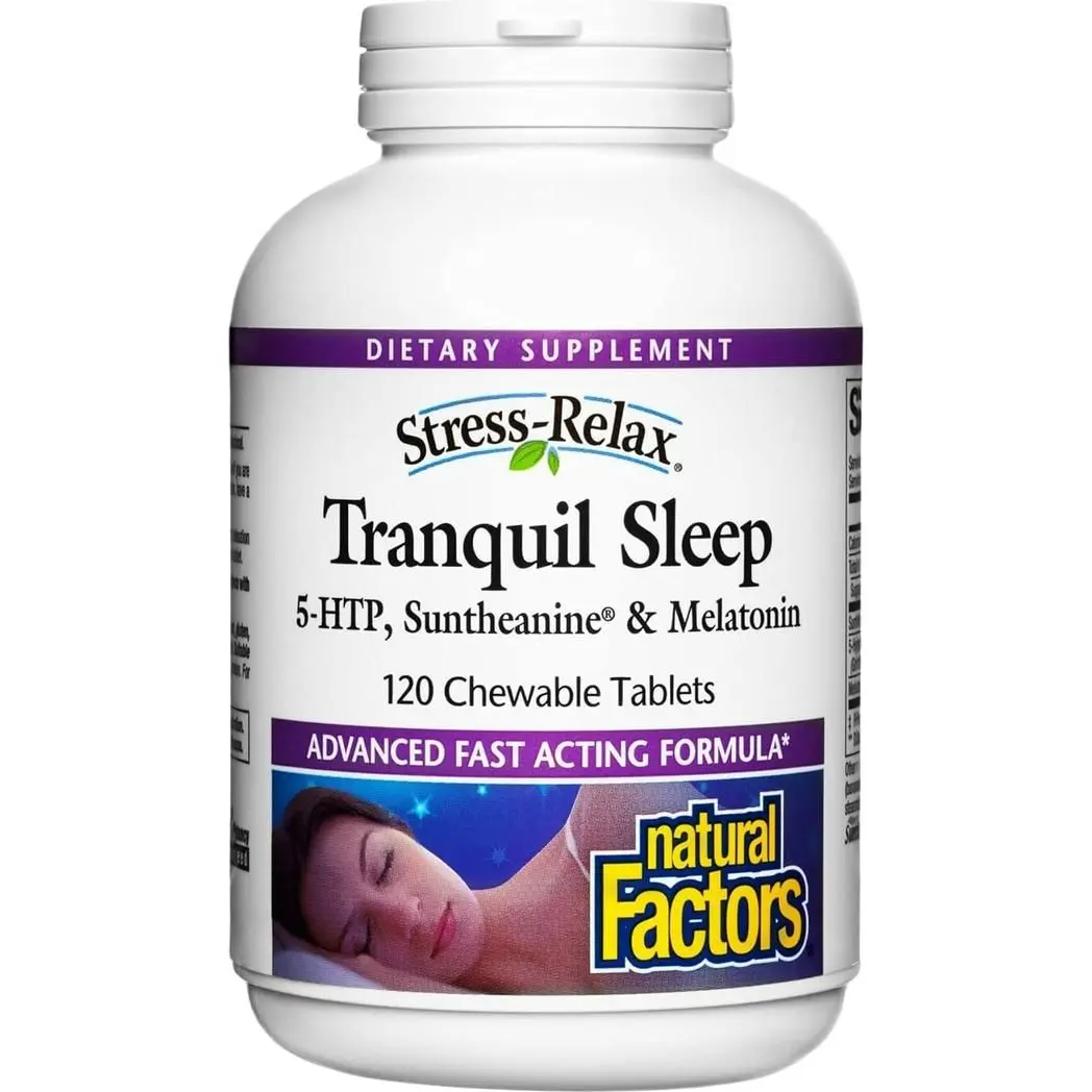 Natural Factors Stress-Relax Tranquil Sleep, 60 Chewable Tablets