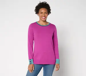 Belle by Kim Gravel Pop Trim Sweater