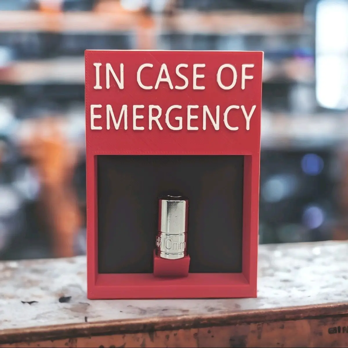 Unique Must-Have Emergency Backup Tool: 10mm Socket with Magnetic Backing for Toolbox or Workbench