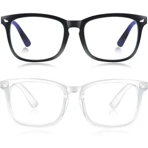 Blue Light Blocking Glasses for Women/Men Clear Frame Square Eyeglasses Computer Gaming Screen Glasses