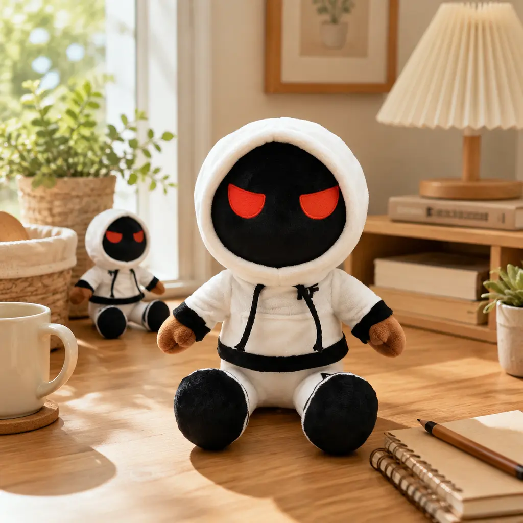 9.4" Foltyn Family Standard Plushies -Cute Halloween Plush Toy | Soft Stuffed Pillow | Kids' Room Decor for Birthdays & Holidays | White-8.7IN sohochic