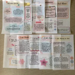Identity in Christ Bible Tip-In Bundle, Christian Vellum Bible Journaling Inserts, Scripture Prayer Cards for Christians | Scrapbooking Art Supplies