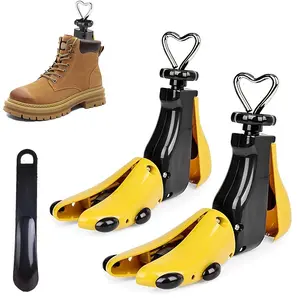 Shoe Tree with Shoehorn, Adjustable Boot Stretcher for Men and Women, 4-Way Shoe Expander for Sneakers & Boots, Perfect for Travel