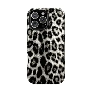 Leopard Print Shockproof Protective Smartphone Cover, Compatible with iPhone 17 ProMax, 17 Air, 16 Pro, 15, 14, 13, 12, Handheld Phone Accessory for Protection, Gift for Girls