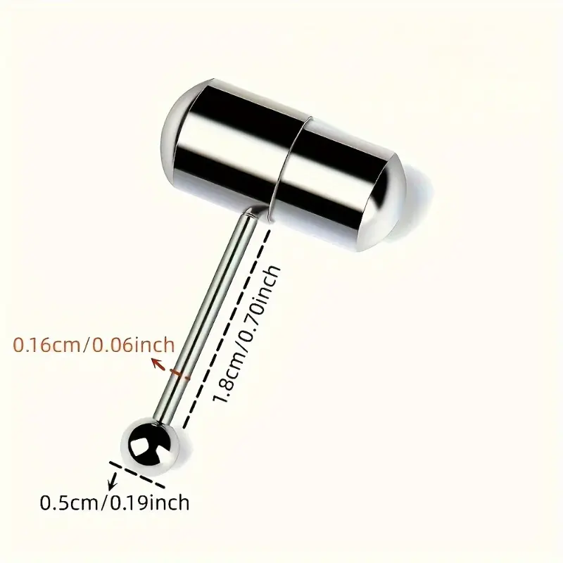 5pcs/4pcs Vibrating Tongue Studs - Stainless Steel Plated Piercing Jewelry - Vibrating Tongue Rings, Nipple Rings, Body Piercing Jewelry - For Adults - For Body Piercing - Unique Gift for Body Art Enthusiasts