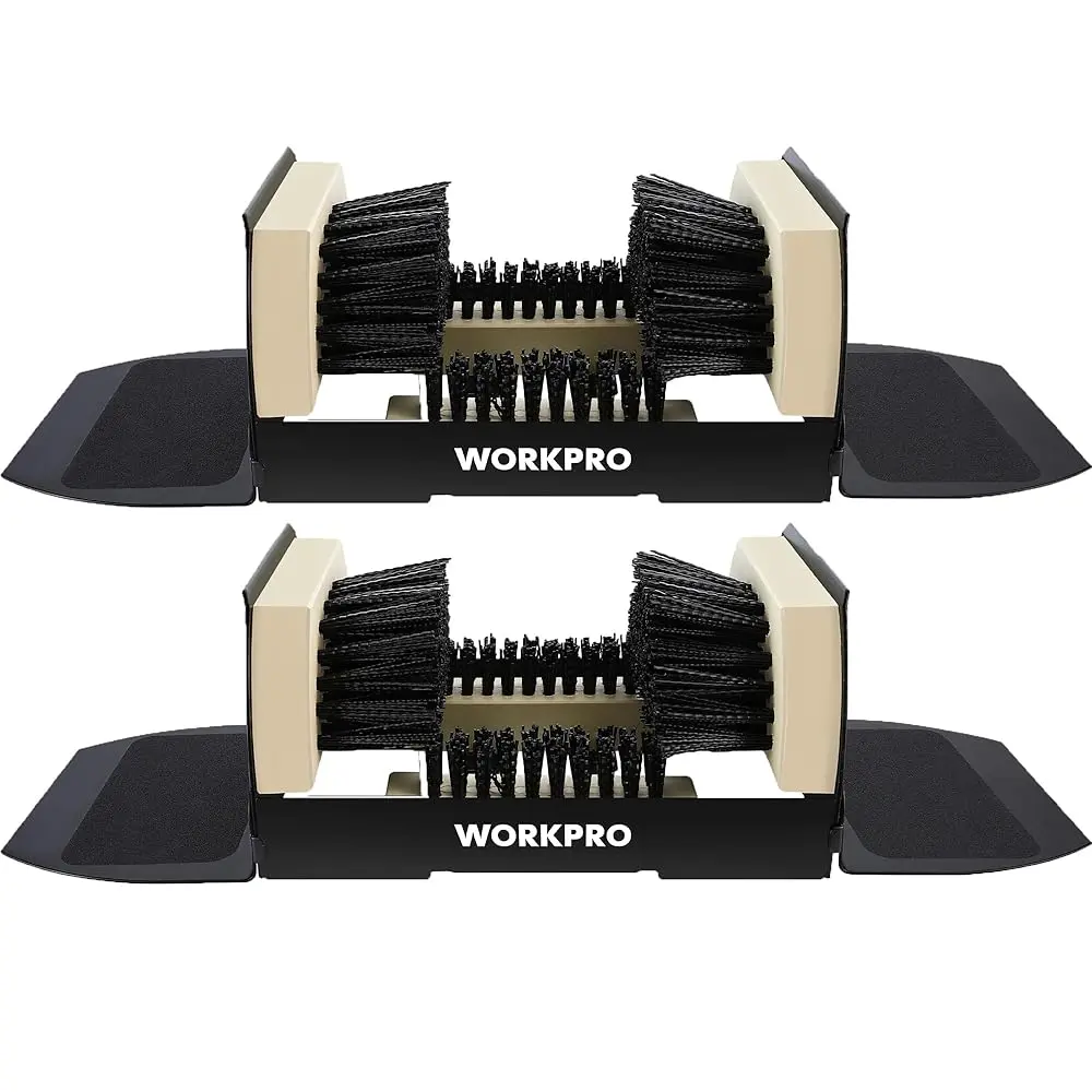 #summersale WORKPRO Boot Brush Scraper Outdoor, Shoe Cleaner Brush, Boot Scrubber, Heavy Duty Boot Cleaning Brush, 2 Pack Footwear