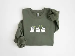Ghibli Totoros Sweatshirt – Cute Forest Spirit Shirt, Cottagecore Anime Gift, Cozy Studio Anime Shirt, Hoodie