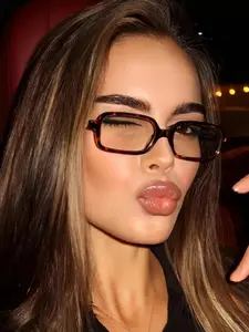 Fashion Rectangular Glasses for Women, Vintage Small Frame, Trendy 90s Square Eyewear, Daily Wear Accessories, Anti-Blue Light, Leopard Pattern Eyeglasses, Stylish Square Frames