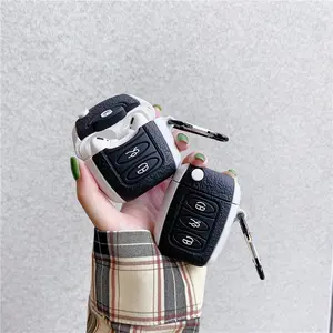 1 car key headphone case,Cute Cartoon Design wireless Bluetooth earphone case, Audio, drop resistant, durable, stylish accessory with Protection, Compatible with AirPods 1/2/3/4/pro/pro2(Different models may have different shapes)