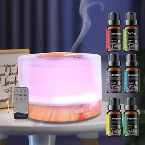 Luxury Aromatherapy Gift Set Smart Home Diffuser with Remote, Color-Changing Base & 6 Signature Oils - Perfect Housewarming/Anniversary Presen