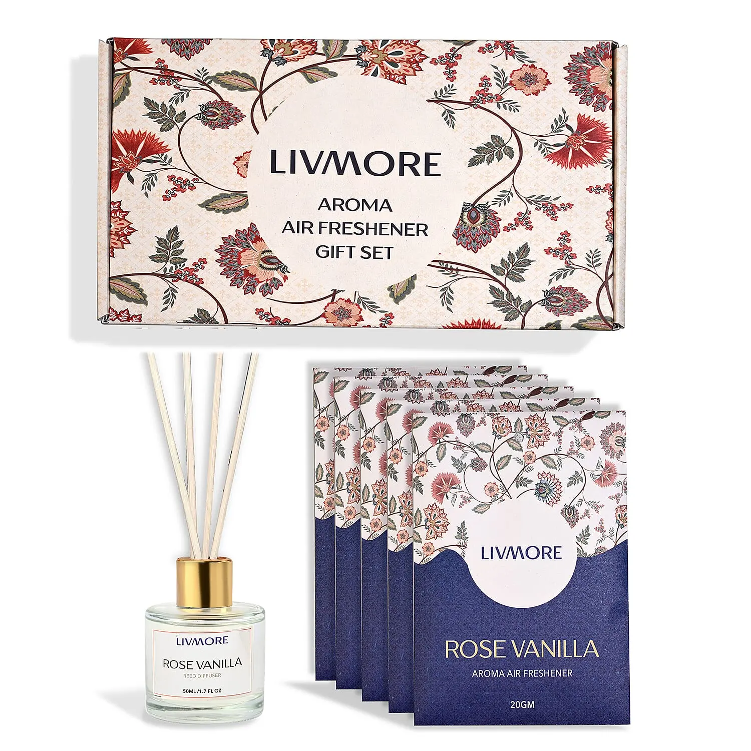 Livmore Patchouli Diffuser Reed Stick with Fragrance Sachet