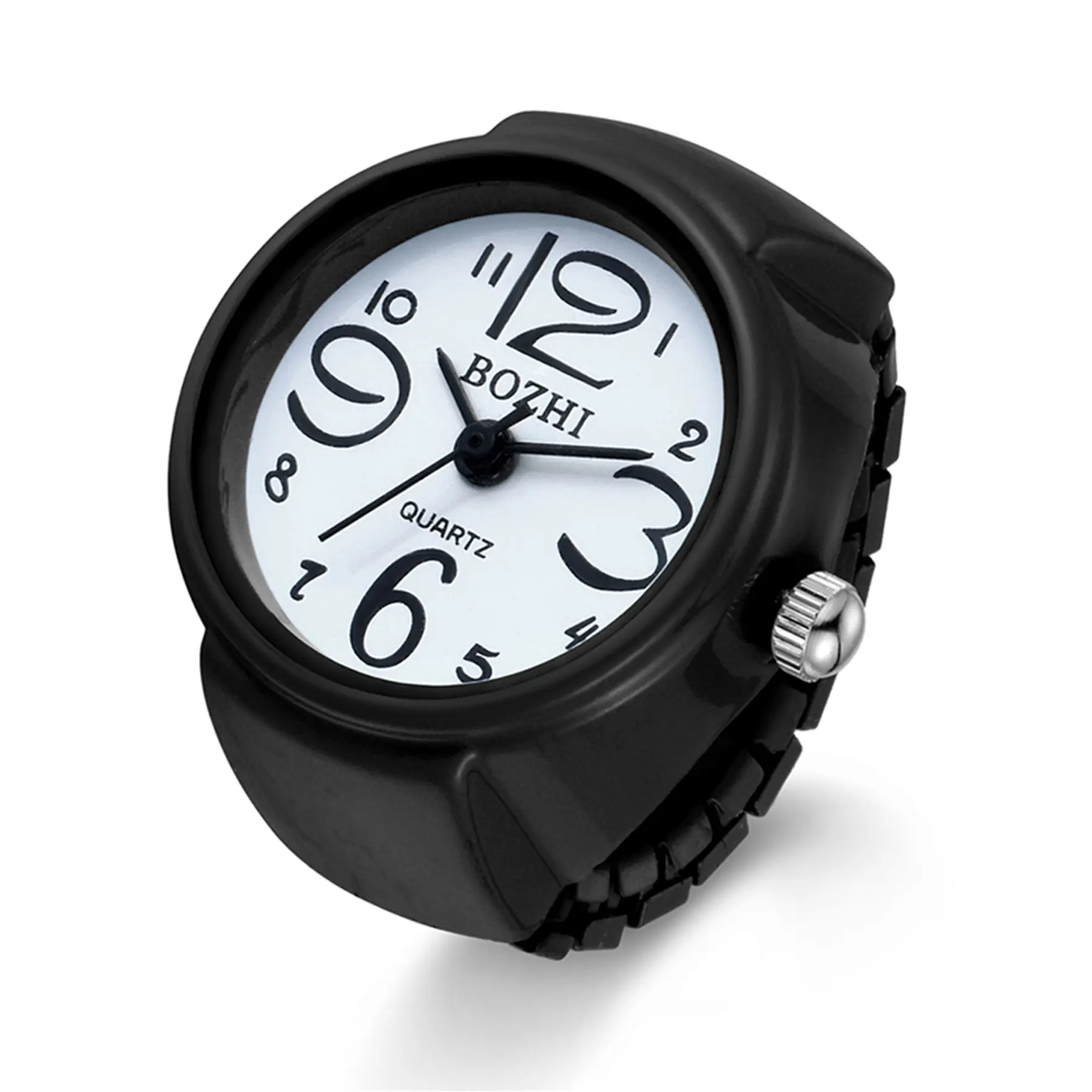 OIDEA Minimalist Ring Watch for Women, Quartz Dial Fashion Accessory with an Elastic Adjustable Band and Large Digits, Accessories For Women, Watches For Women