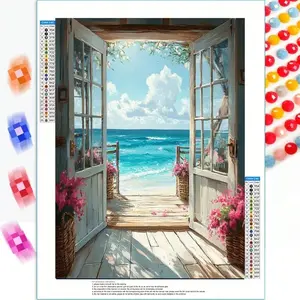 1 Set 30x40cm/11.8x15.7 Inch DIY Diamond Painting Kit, Frameless, Beautiful Scenery, Mixed Colors, Landscape Theme, All Seasons, Suitable For Home Decor, Decoration, Living Room, Entryway, Bedroom And Lovely Artwork, Diy Diamond Arts