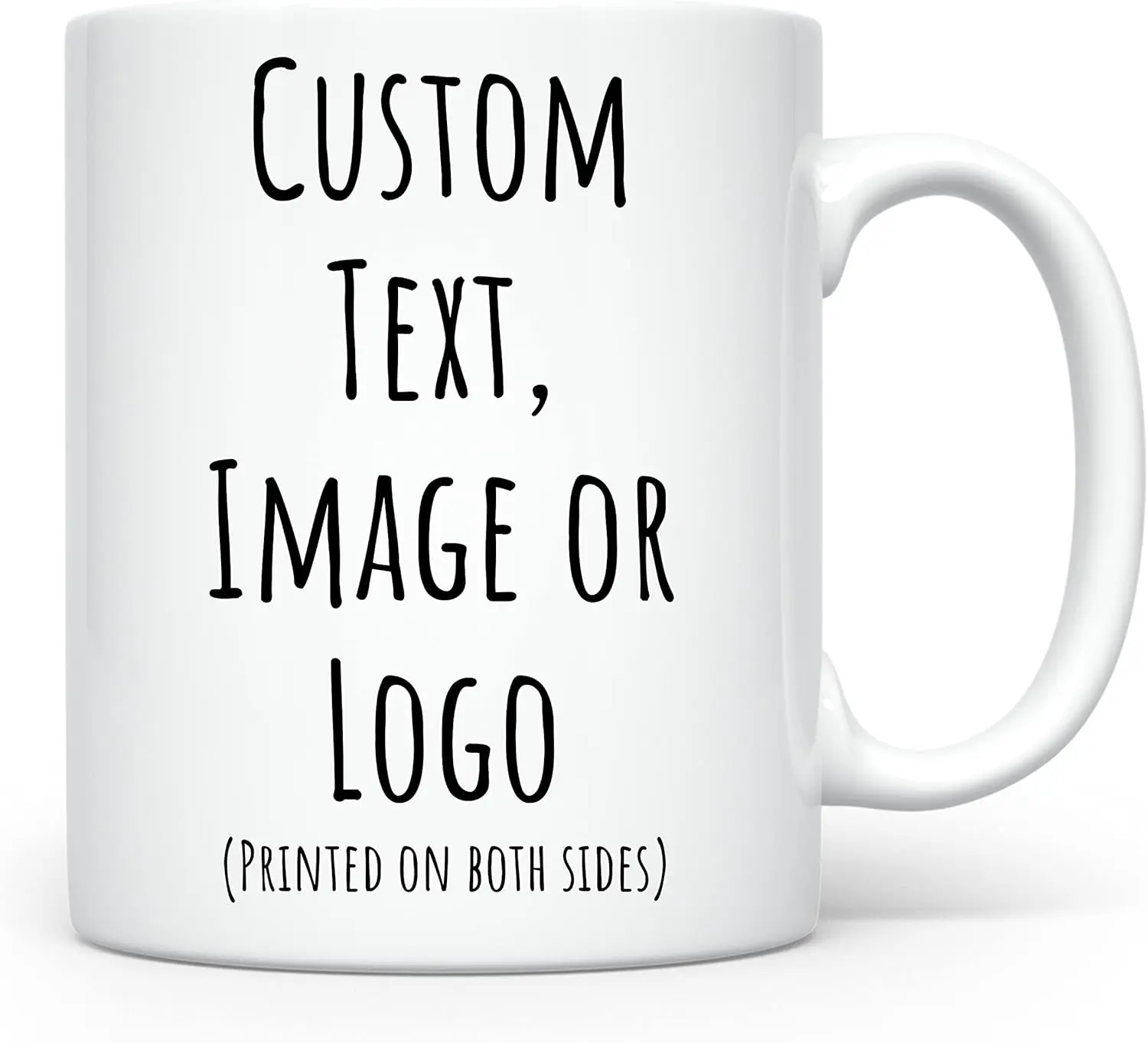 11 Oz Personalized Customizable Porcelain Drink Mug - Glossy Printed, Photo+Text Customizable, Dishwasher Safe Reusable Tea Cup for Men, Father’s Day Christmas Festive Gift (Home & Party Supplies)