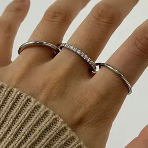 Emma's Heart | Minimalist Stacking Band Ring - 18K Gold Plated Stainless Steel, Essential Daily Jewelry