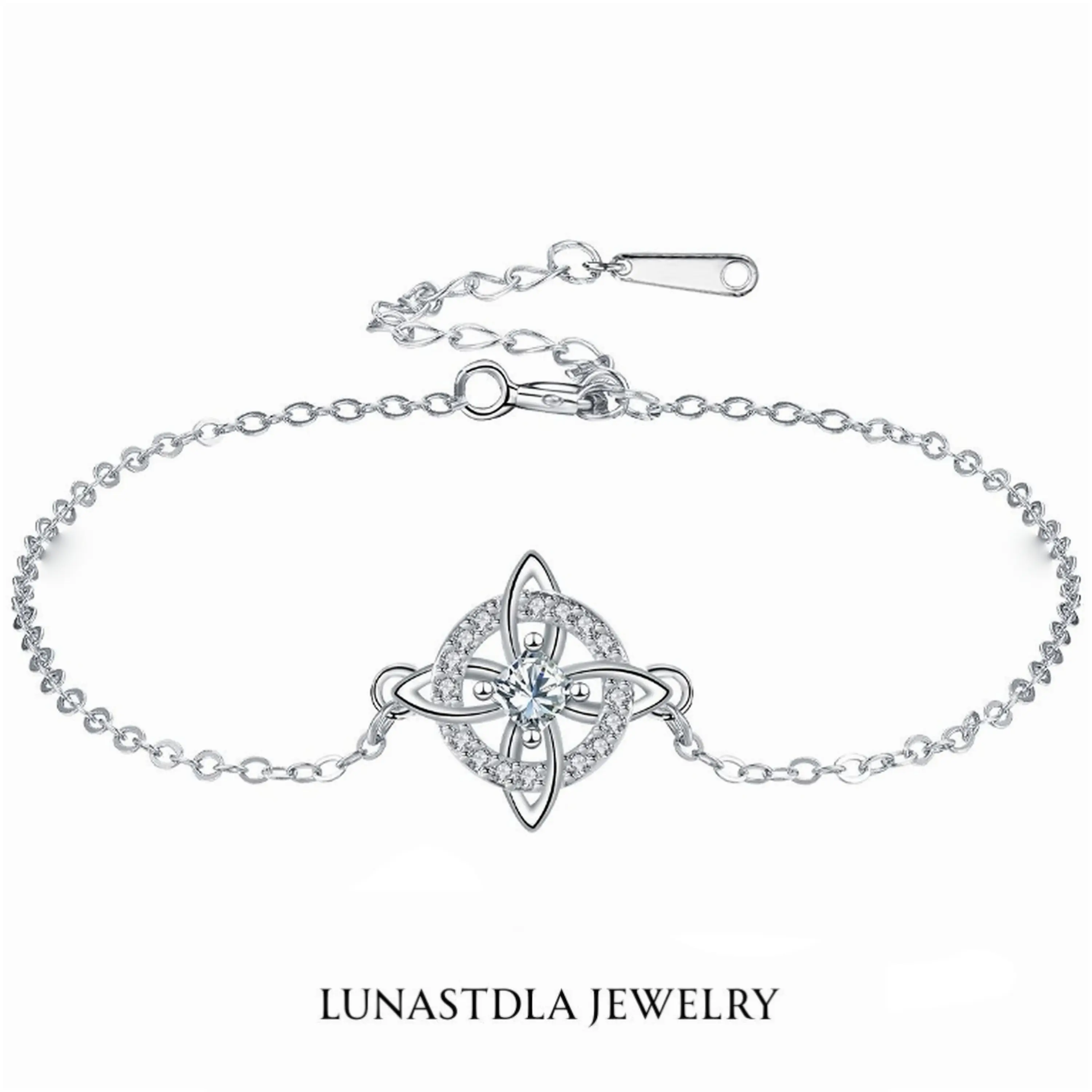 Women's LunaStdla Hecate Witches Knot Bracelet - Protective Modern Celtic Amulet, 12-Month Birthstone Cubic Zirconia Copper Chain, Adjustable 6.7in+1.6in Extender, 12. December Tanzanite Artificial Crystal Wiccan Pagan Spiritual Daily Wear Gift