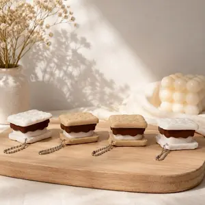 S’mores Clicker Keychain Fidget Toy Keychain for On-the-Go Stress Relief