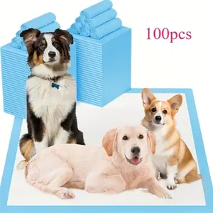 100Pcs Super Absorbent Disposable Pet Urine Pads for Large Breeds Potty Training, Travel - Ideal for Dogs, Puppies, Cats