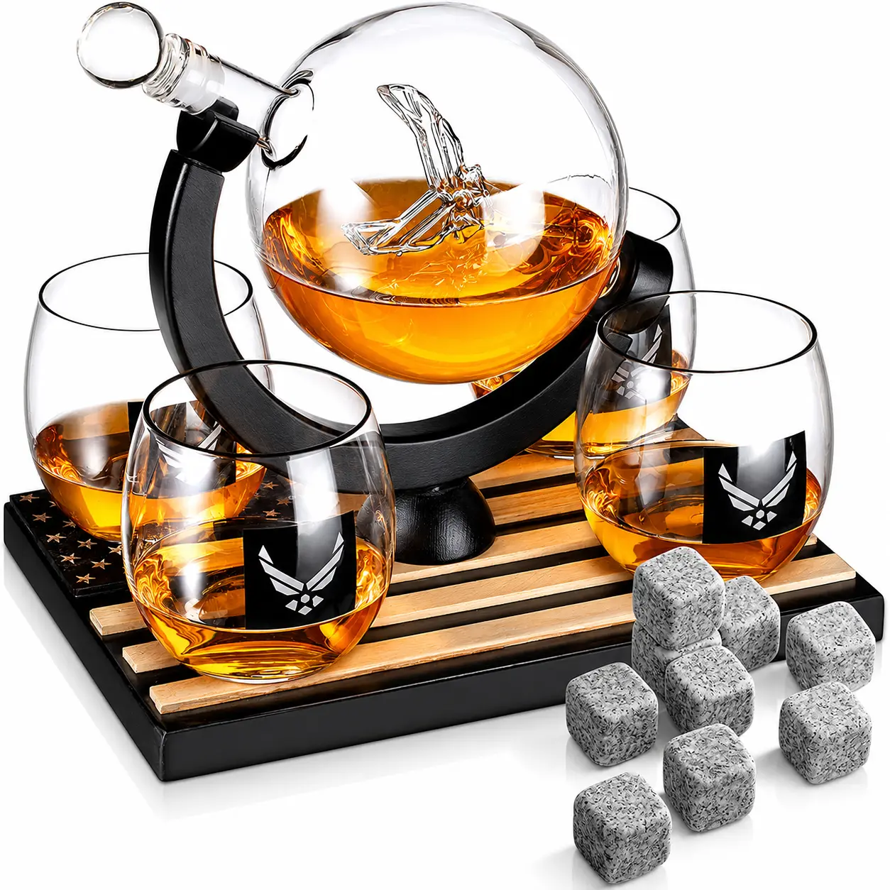 Airforce Whisky Decanter Premium Barware Gift Elegant Drinkware Collection
