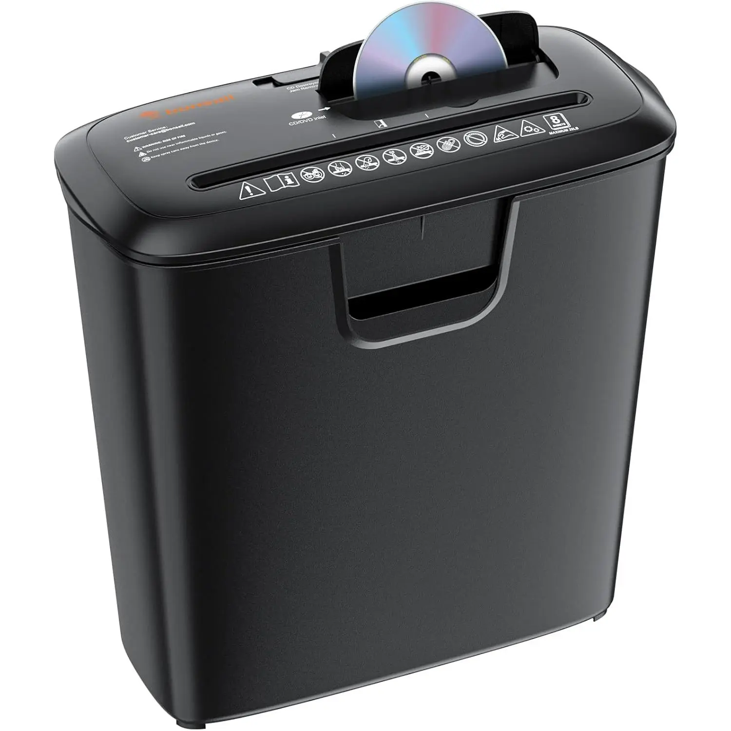 Paper Shredder for  Use, 8-Sheet StripCut  Office Shredder, CD/Credit Card Shredder Machine with Overheat Protection, 3.4 Gallons Wastebasket