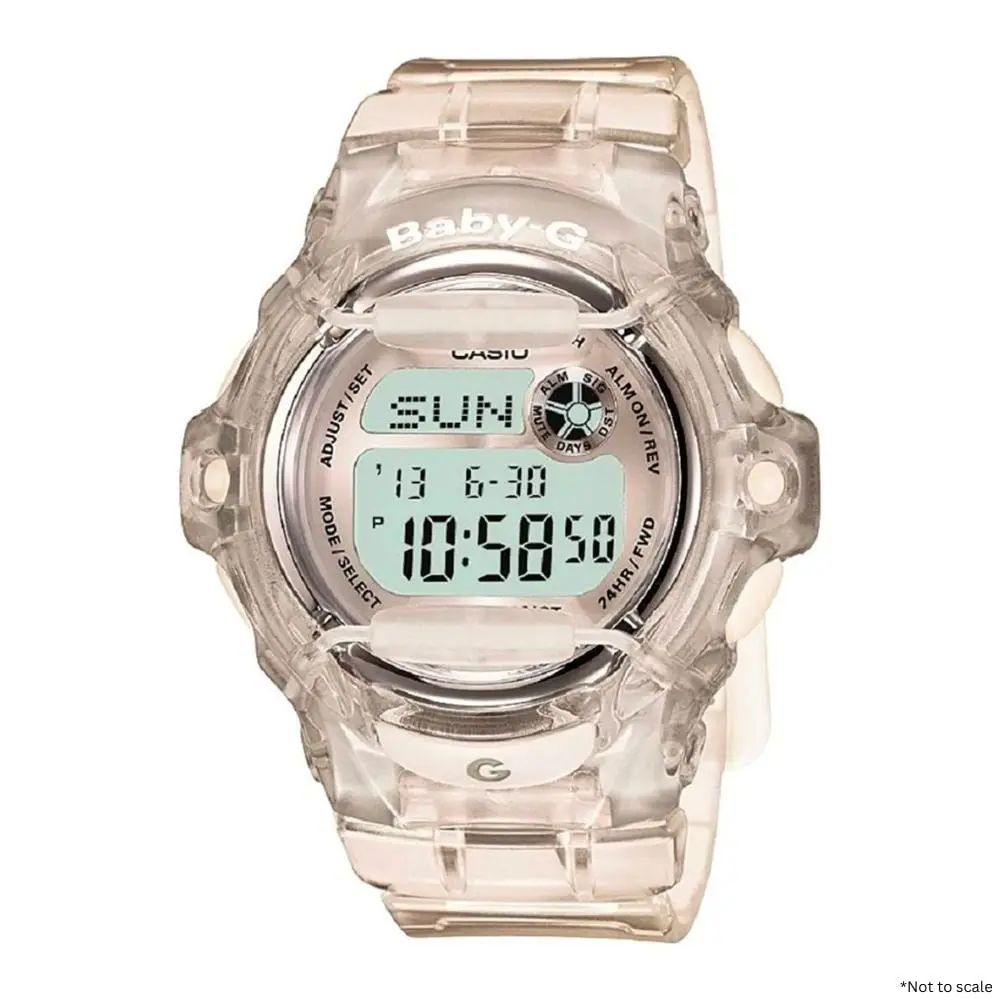 Casio Baby-G Digital Watch with Translucent Strap Casio Baby-G Digital Watch with Translucent Strap