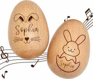 Personalized Musical Easter Egg Shaker, Easter Basket Stuffers, Musical Egg Maracas, Customized Engraved Easter Egg Keepsake, Custom Easter Gift, Easter Basket Stuffers, Easter Decor, Gifts For Kids Style 2