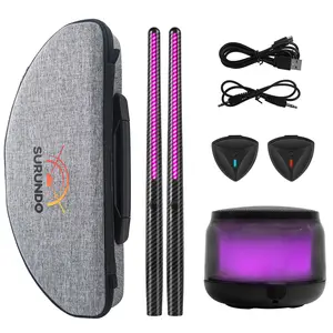 Surundo 2025 Air Hit Drum Kit with Bluetooth Air Drumsticks Professional Percussion for Beginners Adults Kids Ages 4 Up Portable Christmas Gift