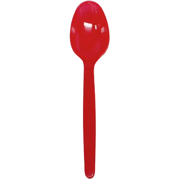 [1,000 ct] PS Plastic Heavy Weight Tea Spoons, Red