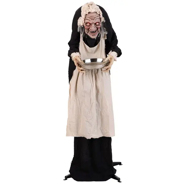 5FT Animated Greeter Old Lady Hag Halloween Prop