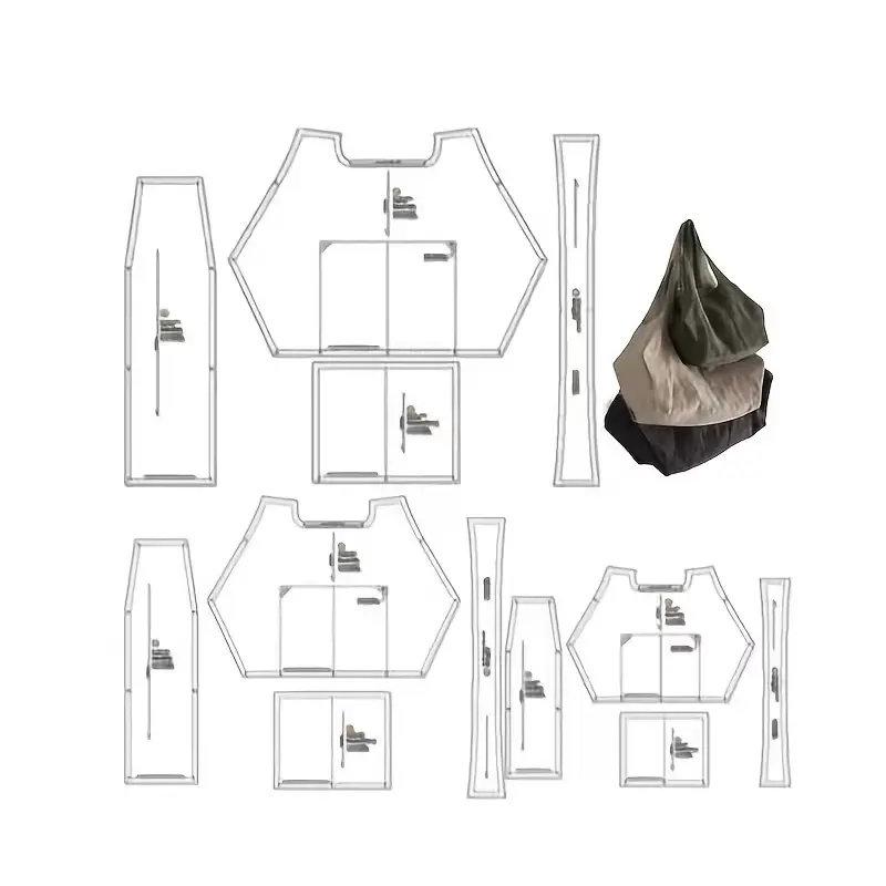 Slouchy Daily Shoulder Bag Sewing Patterns Available In Multiple Sizes with 1:1 Full Scale Designs. These Exquisite Templates Are Perfect for Crafting Handmade Fabric Handbags, Making Them An Ideal Present for Sewing Beginners & Handcraft Lovers.