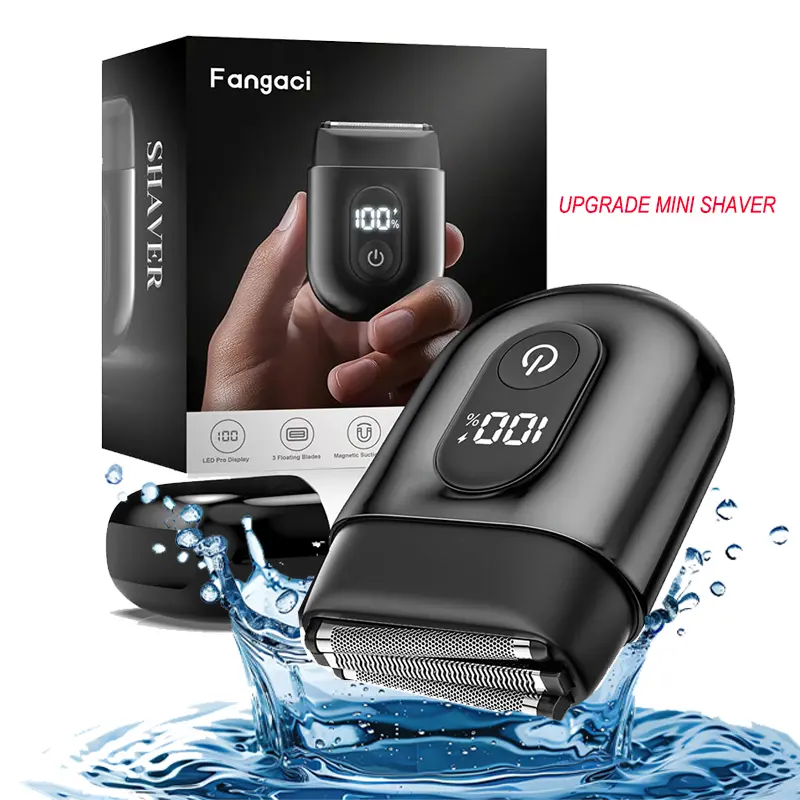 [TikTokShopStockUp]Upgraded Mini Electric Razor, Electric Shaver for Men,Women,Upgraded Foil Shaver with 3 Blade Heads IPX7 Waterproof Wet/Dry LED Display USB Type C Rechargeable FathersDayGift Flexible Floating
