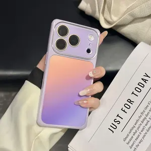 New Gradient Ombre Square Phone Case For iPhone 17 16 15 14 13 Pro Max Fashion Protective Case Casing