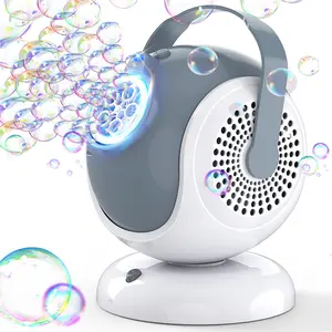 Bubble Machine for Kids - Automatic Bubbles Blower for Toddlers - 360° Oscillation & 75° Adjustment, Bubble Toys with LED Light - Gifts for Parties, Boys, Girls, Halloween, Outdoor