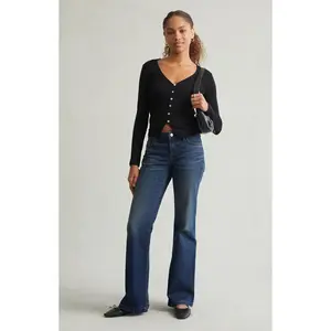 Pacsun Women's Jade Low Rise Bootcut Jeans Dark Blue Tint