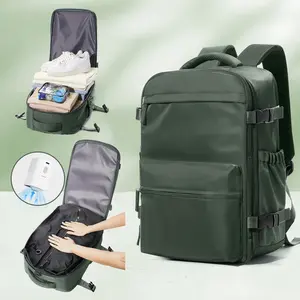 Vacuum Seal Backpack Travel With Pump,Carry On Travel Backpack With Vacuum System,Mochila de Viaje Vacuum,Travel Laptop Backpack