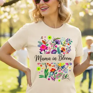 Mother's Day Shirt, Mama In Bloom Shirt, Floral Mama Shirt, Cute Mom Gift, Flower Mama Shirt, Happy Mother's Day, Mama outfit