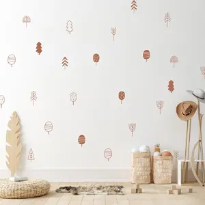 Boho Wall Stickers Boho Wall Decals - Removable Peel-and-Stick Nature Stickers for Nursery & Kids' Bedroom Decor - Cute Bedroom Decor Elements