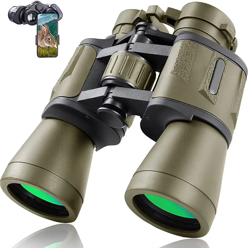 20X50 adult binoculars, high magnification professional binoculars, nautical tactical binoculars, outdoor binoculars, featuring FMC lens and central focus, very suitable for bird watching, leisure camping, and hiking.