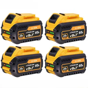 2 Pack DCB609 Replacement for DeWalt 20V/60V MAX 12Ah Battery - High Capacity Lithium-Ion, Compatible with DCB606/DCB204/DCB206 & All FlexVolt Tools, Long Lasting Power | DeWalt Compatible