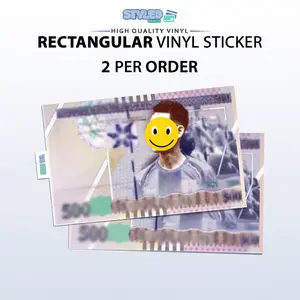 Shin fujiyama honduras fake money rectangle vinyl sticker