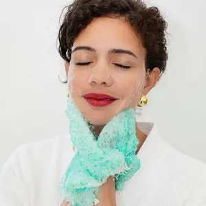 African Exfoliating Net Sponge Set - 2-Piece Full-Body & Facial Scrubber for Smooth Skin, Hygienic Quick-Drying Bath Accessory, Accessories
